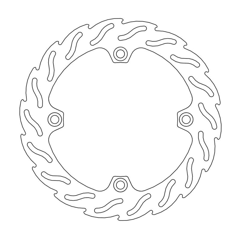 Flame Series Fixed Front Left Brake Rotor Silver For Honda NX 650 1988-1989
