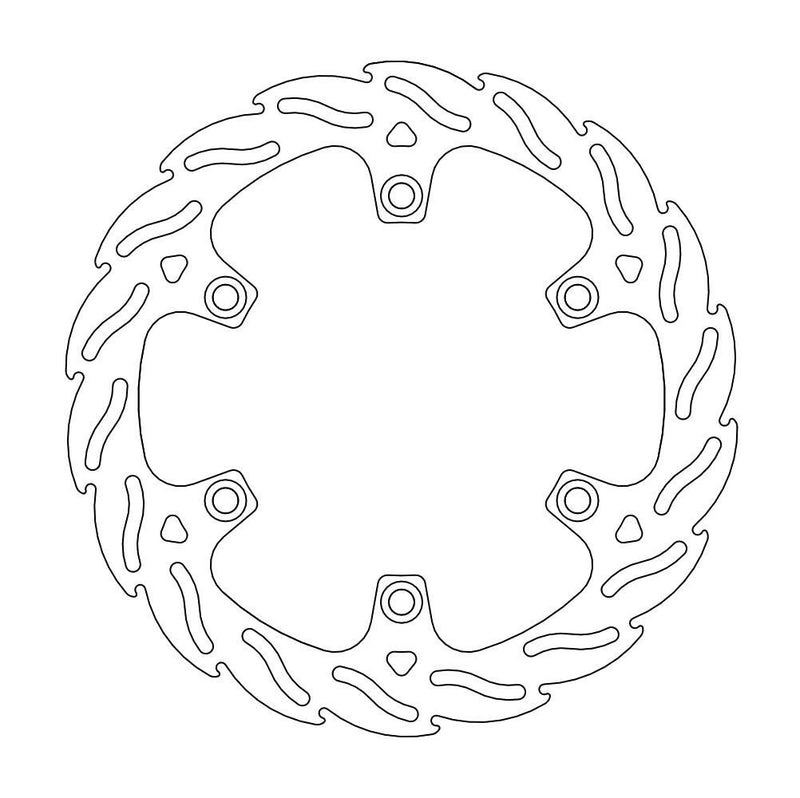 Flame Series Fixed Front Right Brake Rotor Silver For Honda CBR 125 R 2007-2008