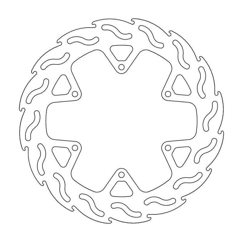 Flame Series Rear Brake Rotor Natural For AJP PR7 610 2018-2021