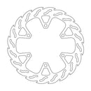 Flame Series Fixed Front Right Brake Rotor Silver For Kawasaki EX 250 R 2008-2012