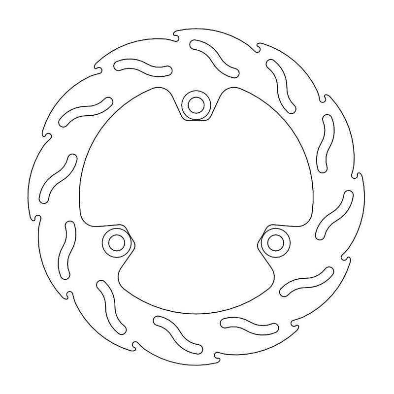 Flame Series Rear Brake Rotor Natural For Kawasaki EX 250 R 2008-2012