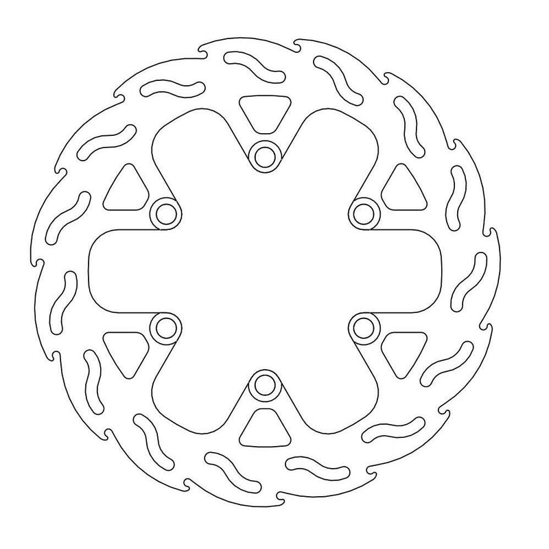 Flame Series Rear Brake Rotor Natural For Kawasaki KLX 250 2017-2020