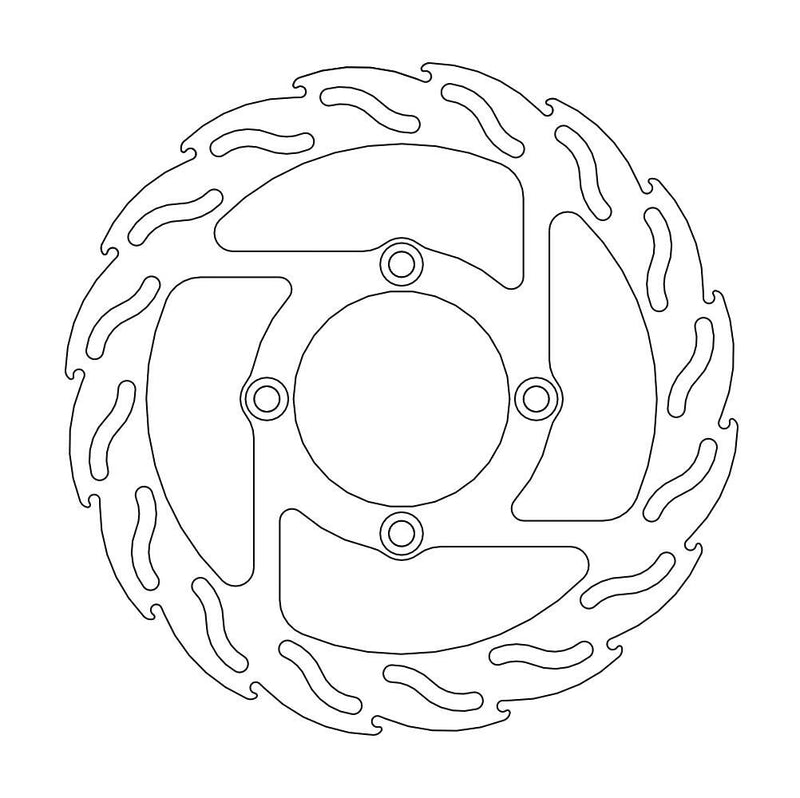 Flame Series Fixed Front Brake Rotor Silver For Honda XL 125 V 2001-2009