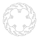 Flame Series Rear Brake Rotor Natural For Aprilia Caponord 1200 ABS 2013-2016