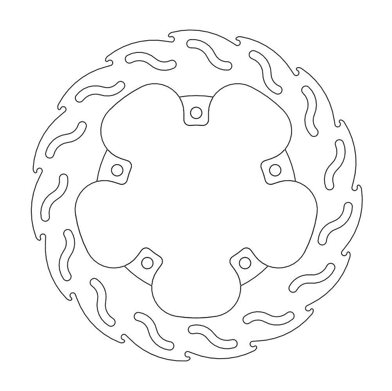 Flame Series Rear Brake Rotor Natural For Aprilia Caponord 1200 ABS 2013-2016