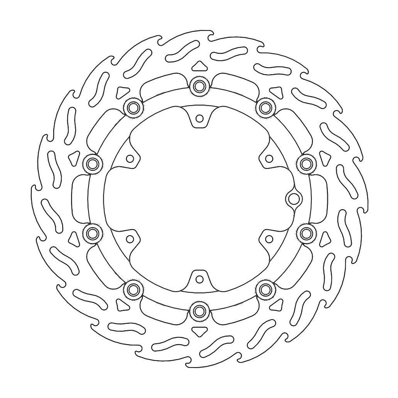 Flame Series Brake Rotor Black For AJP PR7 610 2018-2021