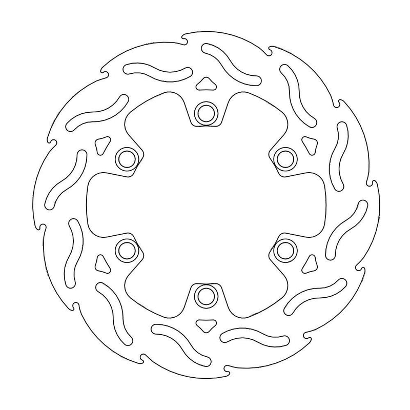 Flame Series Fixed Rear Brake Rotor For Kawasaki KDX 125 SR 1990-2002