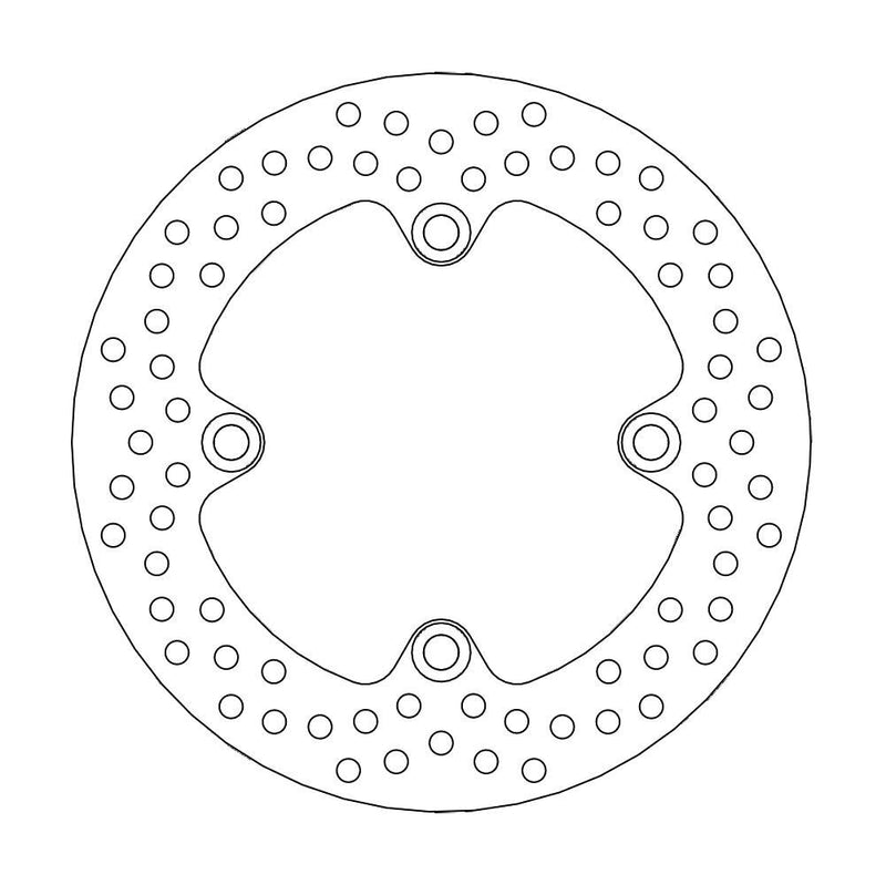 Halo Series Fixed Rear Round Brake Rotor Natural For Honda CB 400 N 1982-1985