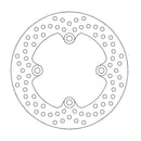 Halo Series Fixed Rear Round Brake Rotor Natural For Kawasaki ER-6F 650 2006-2008