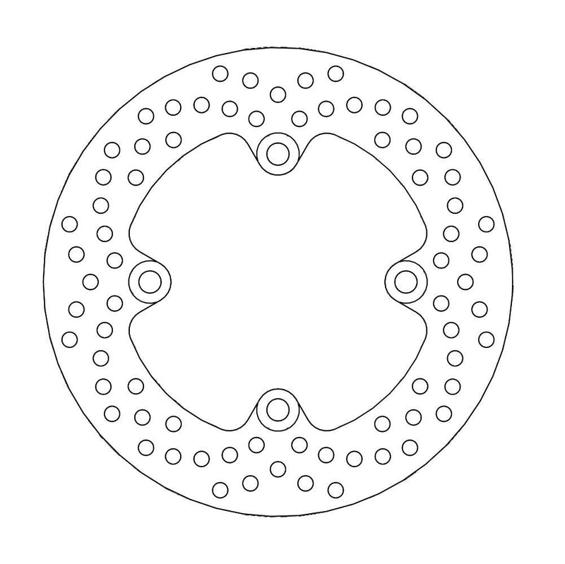 Halo Series Fixed Rear Round Brake Rotor Natural For Kawasaki ER-6F 650 2006-2008