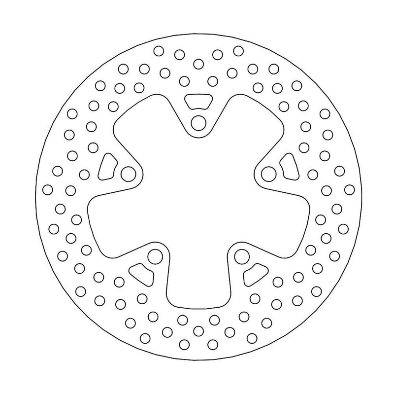 Halo Series Fixed Rear Round Brake Rotor Natural For Kawasaki ZX-7 R 1996-2003