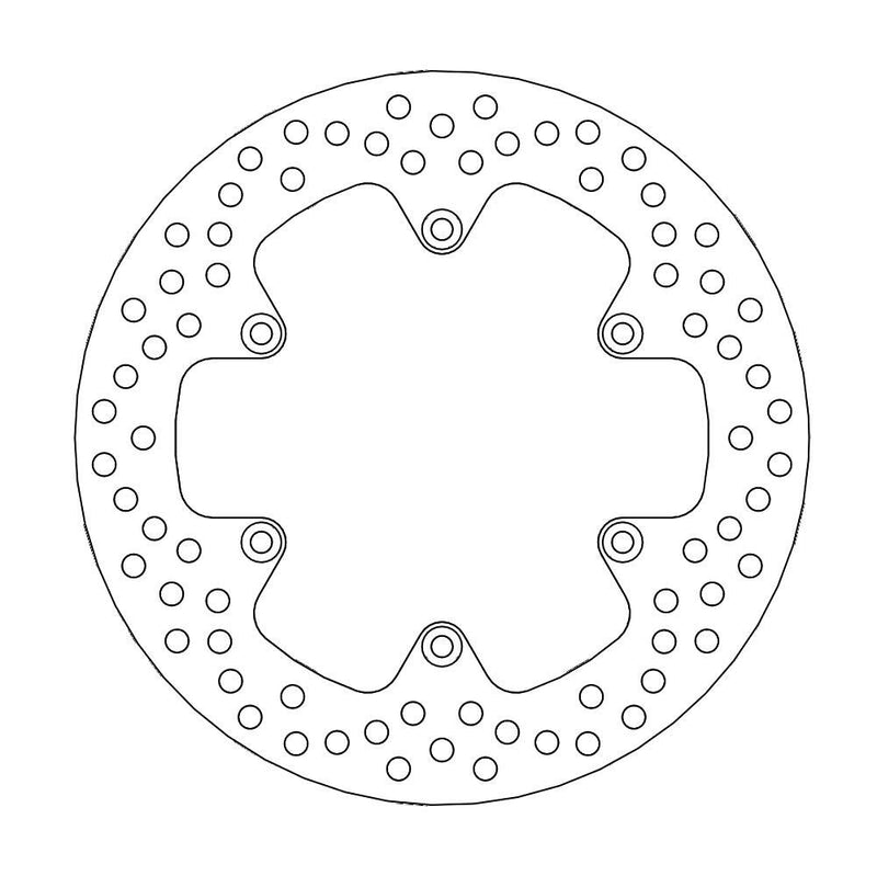 Halo Series Fixed Rear Round Brake Rotor Natural For Gas Gas EC 250 2021-2023