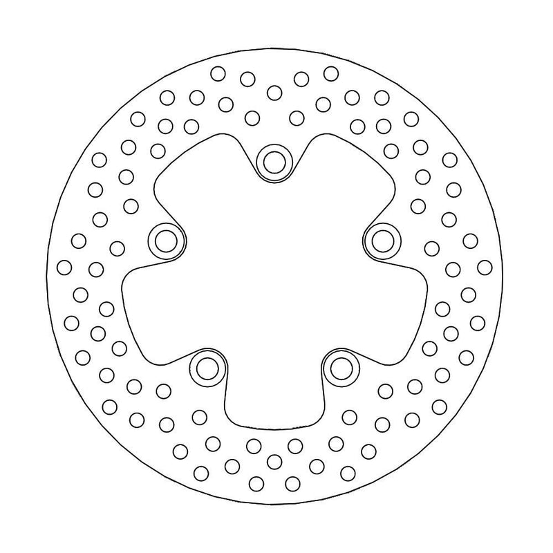 Halo Series Fixed Rear Round Brake Rotor Natural For Suzuki GSX-R 1000 2001-2002