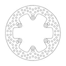 Halo Series Fixed Rear Round Brake Rotor Natural For Ducati 851 1990-1991