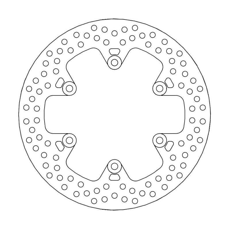 Halo Series Fixed Rear Round Brake Rotor Natural For Ducati 851 1990-1991