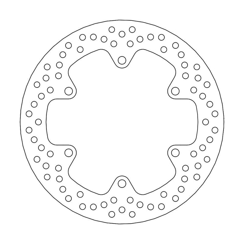 Halo Series Fixed Rear Round Brake Rotor Natural For Yamaha YZF-R1 1000 2002-2003