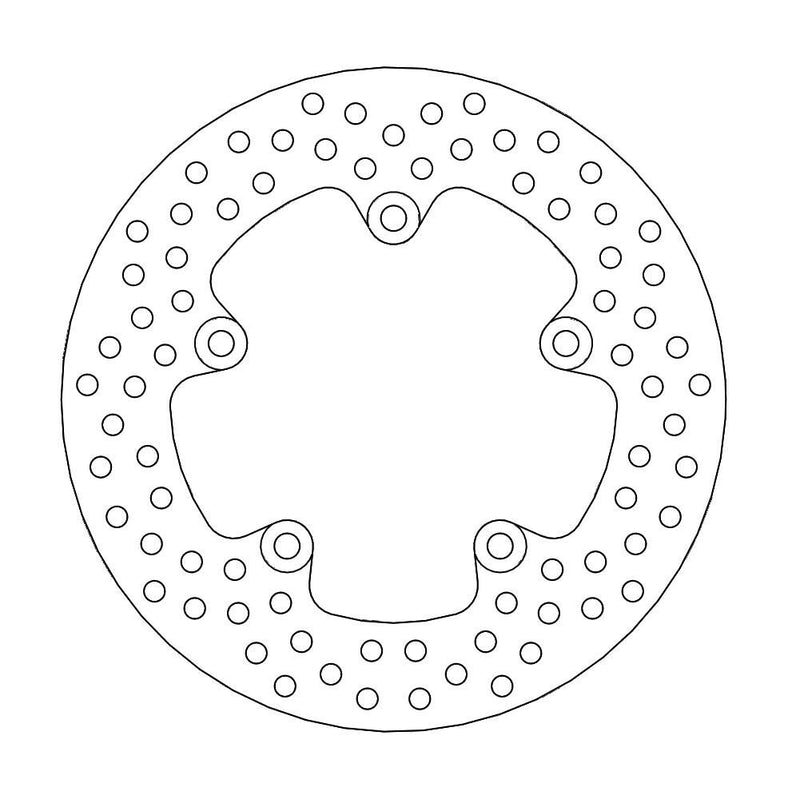 Halo Series Fixed Rear Round Brake Rotor Natural For Aprilia NA 850 2008-2009