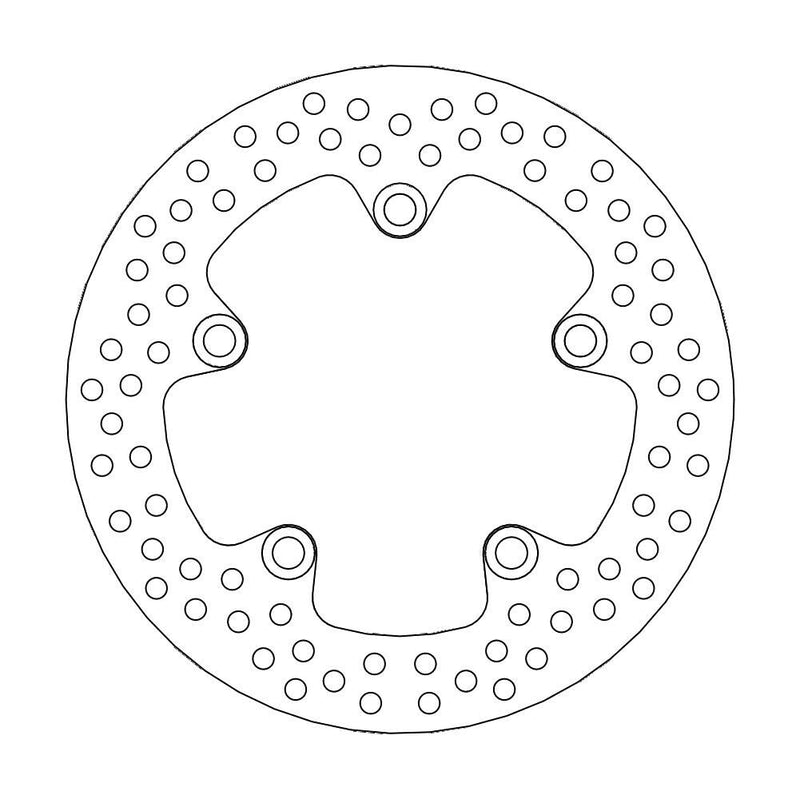 Halo Series Fixed Rear Round Brake Rotor Natural For Yamaha MT-10 ABS 2021-2022