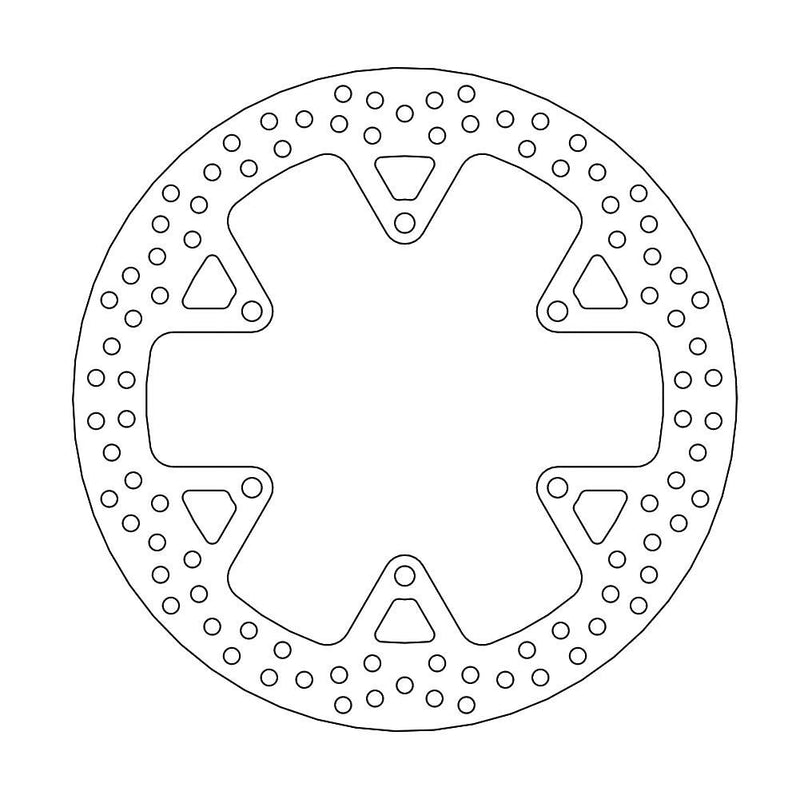 Halo Series Fixed Rear Round Brake Rotor Natural For Yamaha FJ 1100 1984-1985
