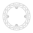 Halo Series Fixed Rear Round Brake Rotor Natural For Honda NX 650 1988-1989