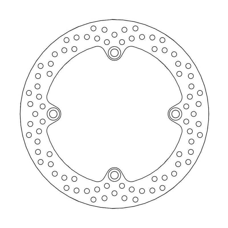 Halo Series Fixed Rear Round Brake Rotor Natural For Honda NX 650 1988-1989