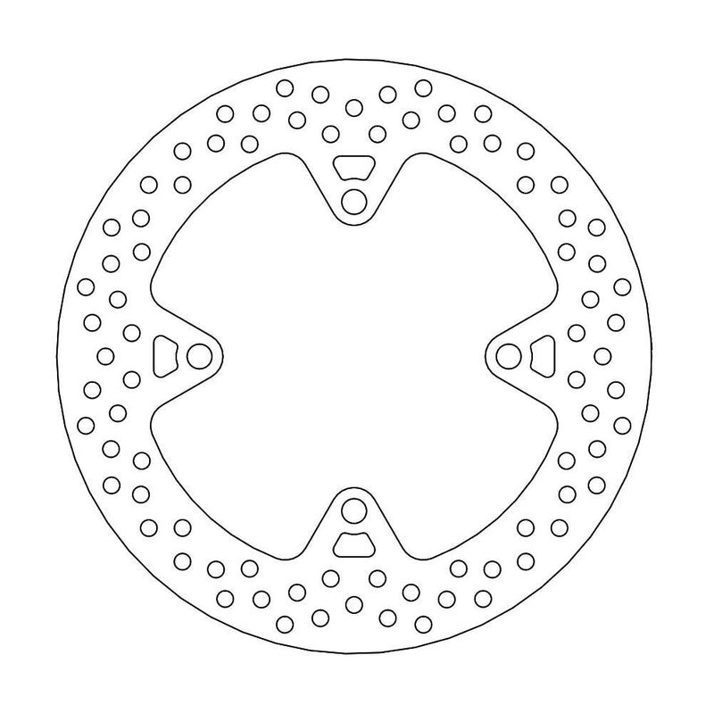 Halo Series Fixed Rear Round Brake Rotor Natural For Kawasaki KLZ 1000 ABS 2012-2014
