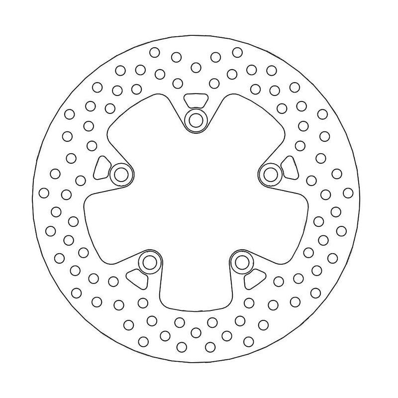Halo Series Fixed Rear Round Brake Rotor Natural For Kawasaki ZRX 1100 1997-2000