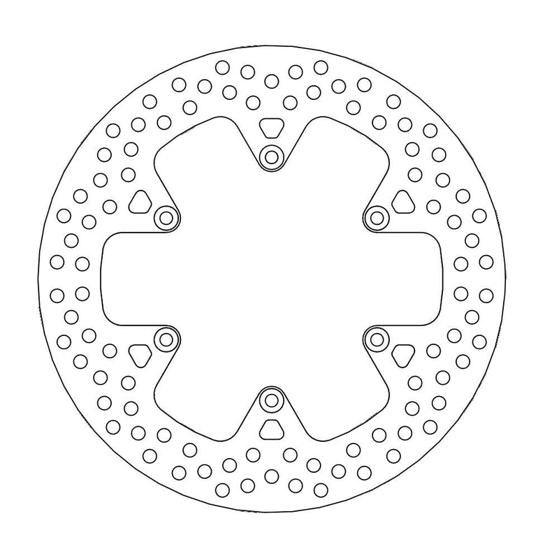 Halo Series Fixed Rear Round Brake Rotor Natural For KTM Adventure 950 2004