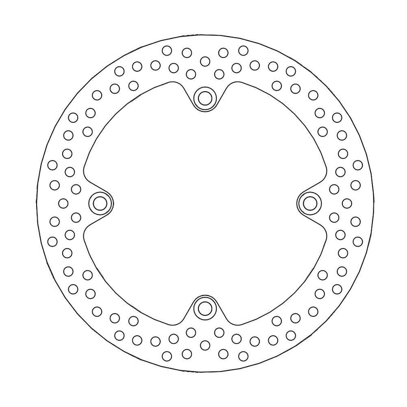 Halo Series Fixed Rear Round Brake Rotor Natural For Kawasaki KLV 1000 2004-2006