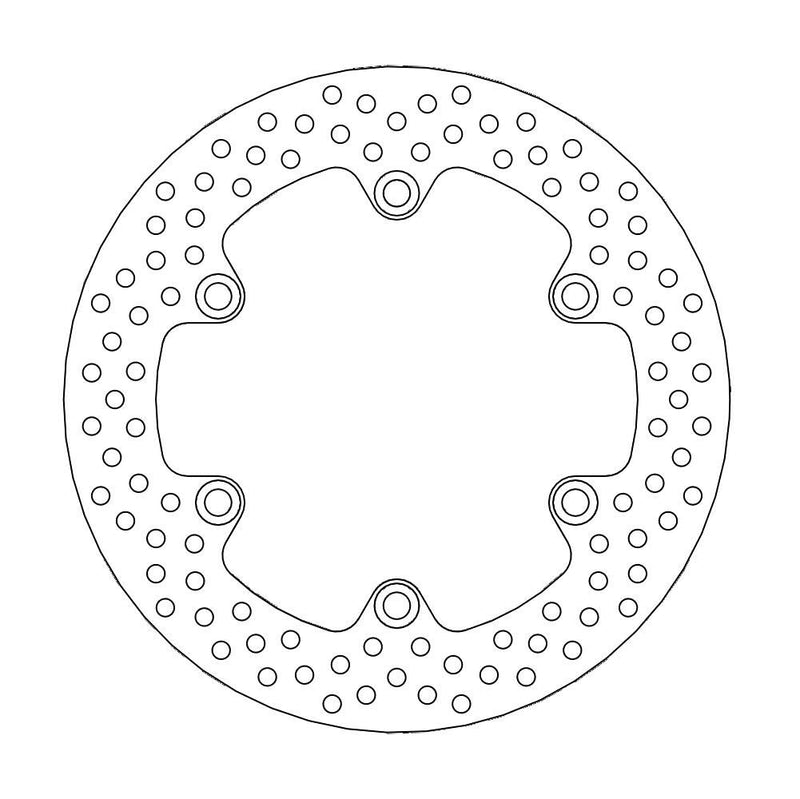 Halo Series Fixed Rear Round Brake Rotor Natural For Suzuki GSX 1300 BK 2008