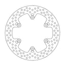 Halo Series Fixed Rear Round Brake Rotor Natural For Yamaha BT 1100 2002-2006