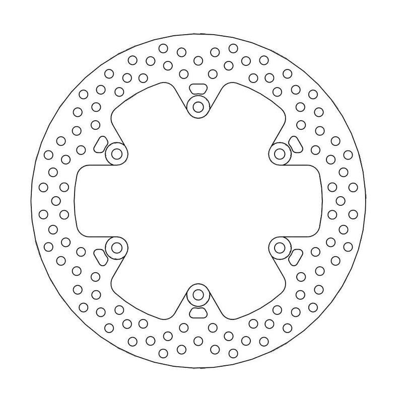 Halo Series Fixed Rear Round Brake Rotor Natural For Yamaha BT 1100 2002-2006