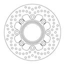 Halo Series Fixed Rear Round Brake Rotor Natural For Kawasaki ER-6F 650 ABS 2008