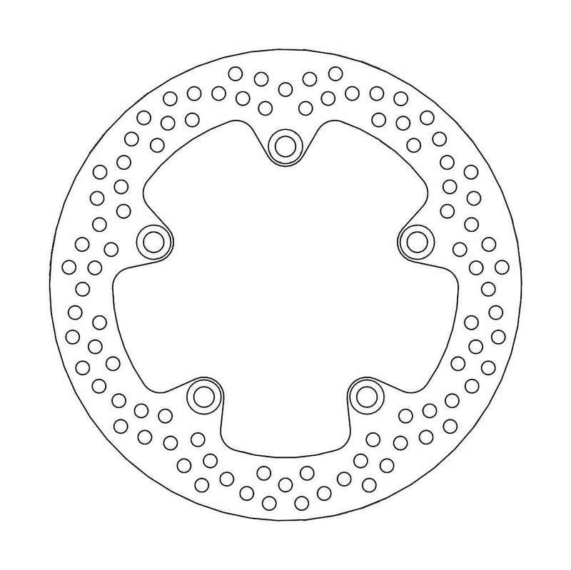 Halo Series Fixed Rear Round Brake Rotor Natural For Suzuki GSF 1200 2006