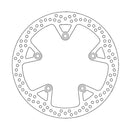 Halo Series Fixed Rear Round Brake Rotor Natural For BMW K 1200 GT ABS 2004-2005