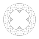 Halo Series Fixed Rear Round Brake Rotor Natural For Honda CB 500 1997-2003