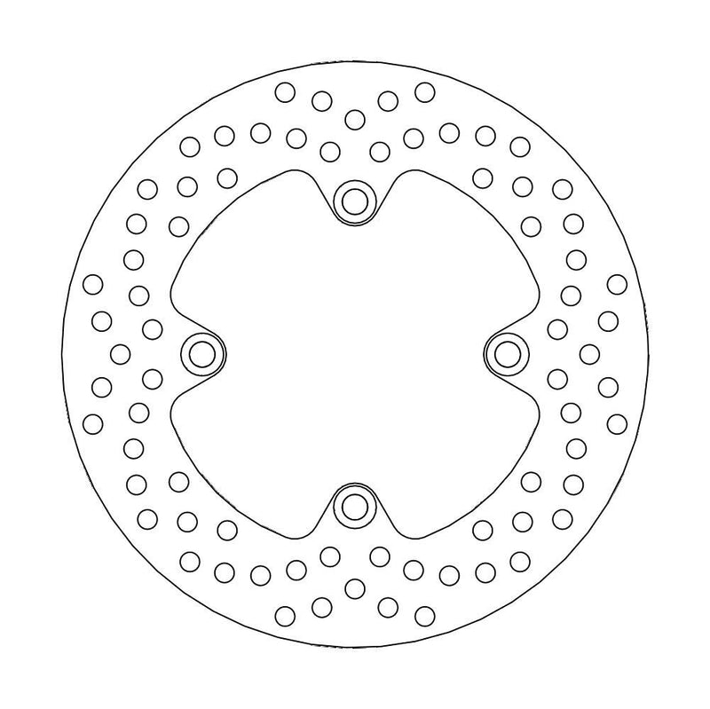 Halo Series Fixed Rear Round Brake Rotor Natural For Honda CB 500 1997-2003