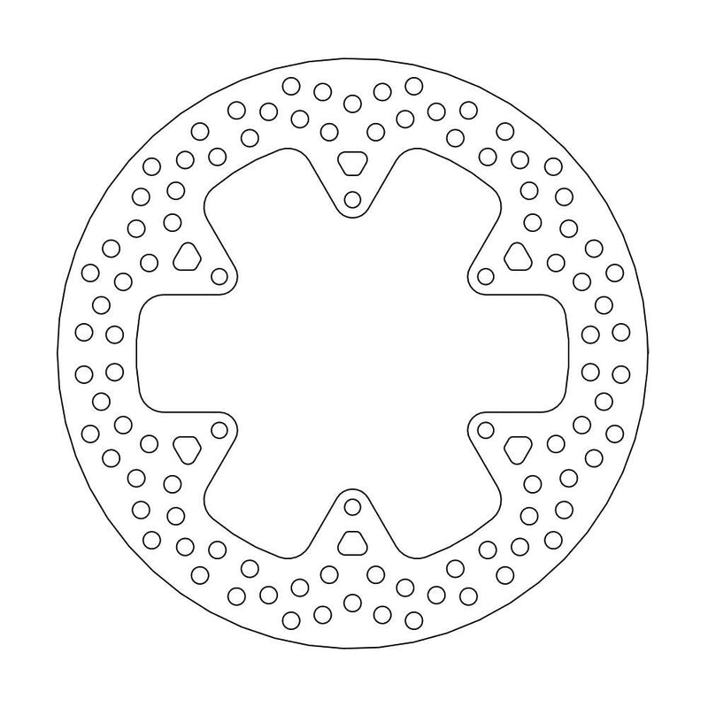 Halo Series Fixed Rear Round Brake Rotor Natural For AJP PR7 610 2018-2021
