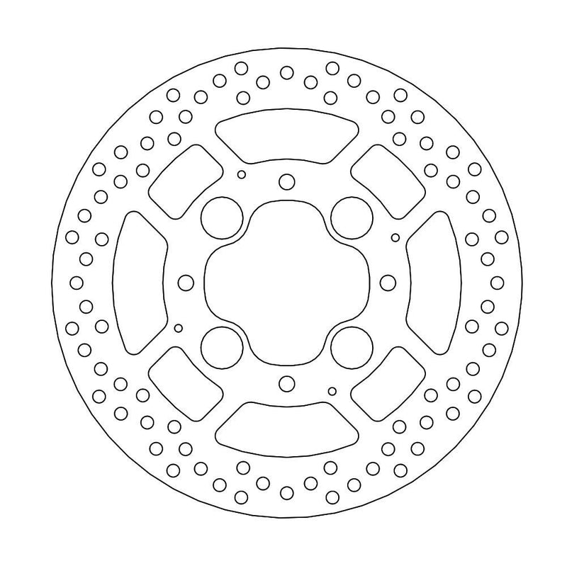 Halo Series Fixed Rear Round Brake Rotor Natural For Honda CB 1000 R 2008-2016