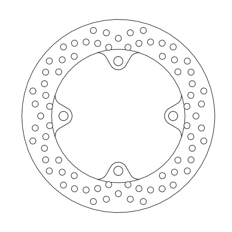 Halo Series Fixed Round Rear Brake Rotor Natural For Honda CBR 1000 RR ABS 2009-2016