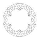 Halo Series Fixed Rear Round Brake Rotor Natural For Honda CTX 1300 2014-2019