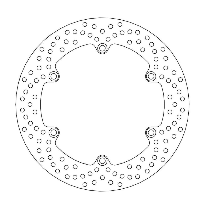Halo Series Fixed Rear Round Brake Rotor Natural For Honda CTX 1300 2014-2019