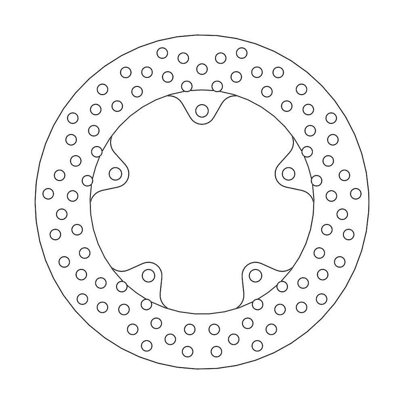 Halo Series Fixed Rear Round Brake Rotor Natural For Aprilia RS 660 ABS 2022-2023