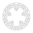 Halo Series Fixed Rear Round Brake Rotor Natural For Aprilia Caponord 1200 ABS 2013-2016