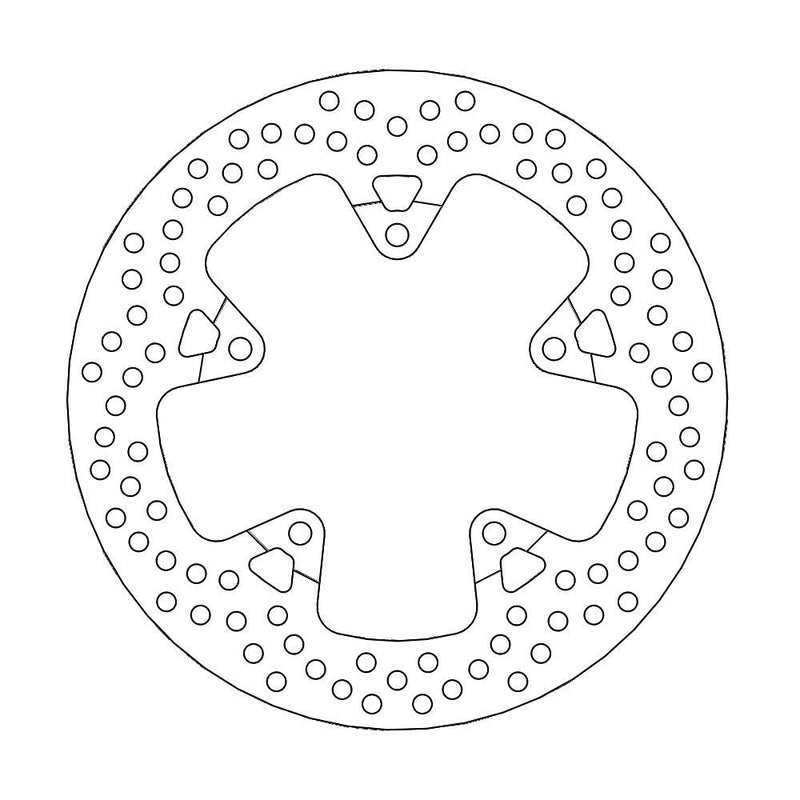 Halo Series Fixed Rear Round Brake Rotor Natural For Aprilia Caponord 1200 ABS 2013-2016