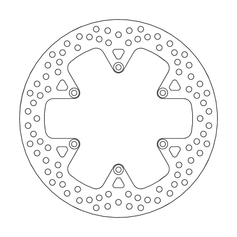 Halo Series Fixed Rear Round Brake Rotor Natural For BMW F 650 1993-2000