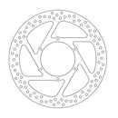 Halo Series Fixed Front Brake Rotor Silver For Aprilia Pegaso 125 1990-1994