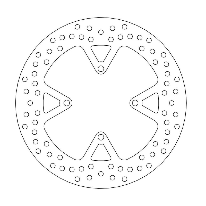 Halo Series Fixed Rear Round Brake Rotor Natural For Suzuki GS 500 E 1989-2002