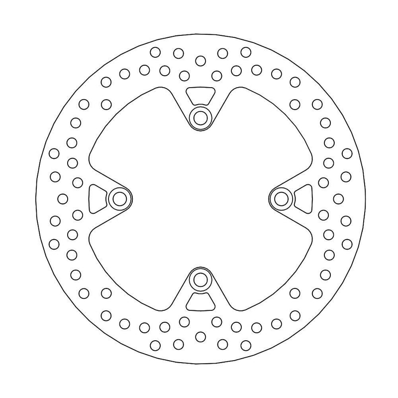 Halo Series Fixed Rear Round Brake Rotor Natural For Triumph Bonneville 865 2007-2015