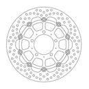 Halo Series Floating Brake Rotor Black For Kawasaki ER-6F 650 2006-2008